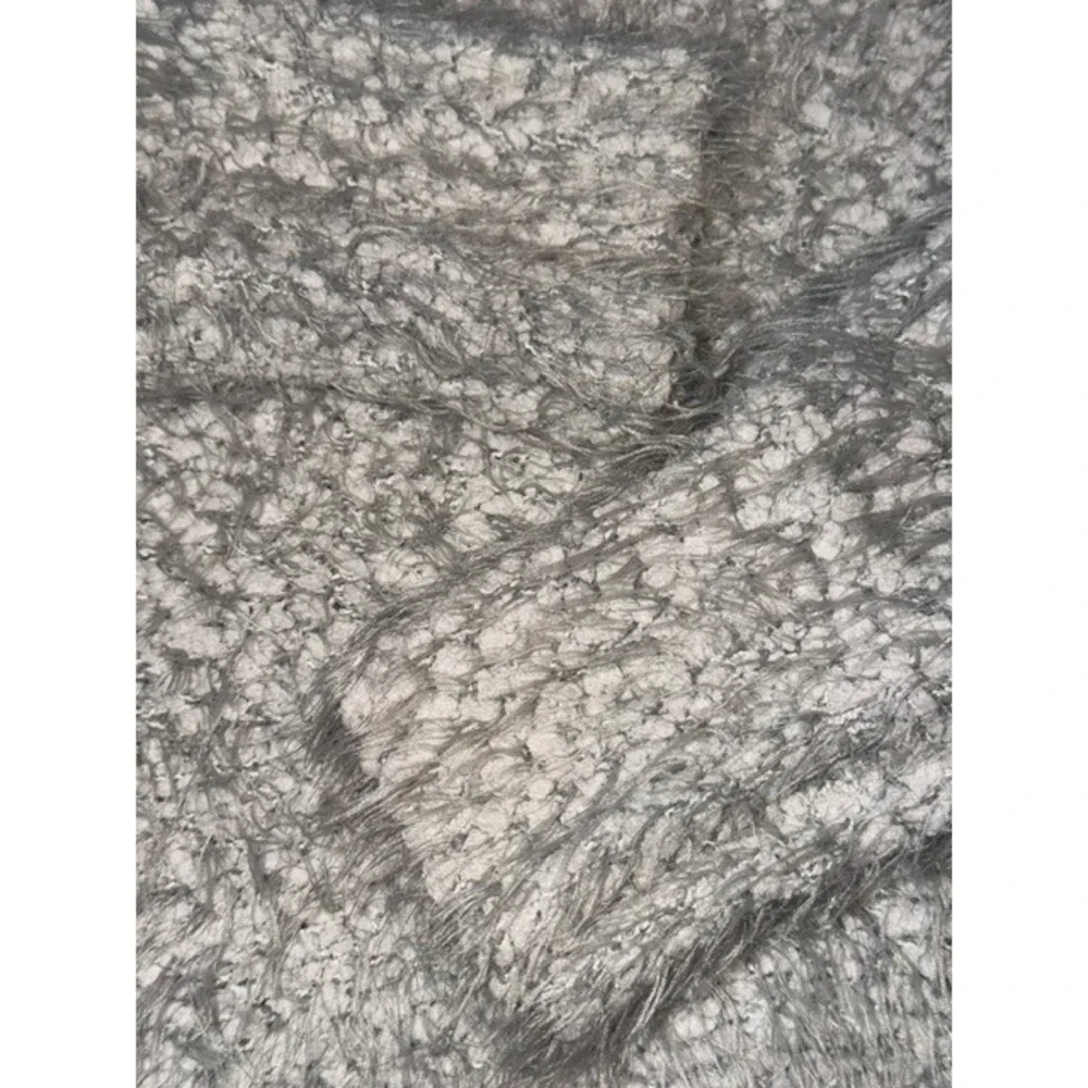 Ecote Urban Outfitters White Eyelash Knit Fuzzy Pullover Sweater Womens Small